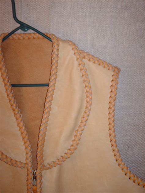 Elkskin Leather Vest Braided