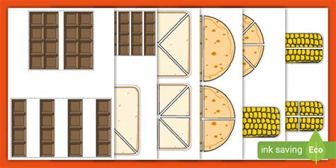 Fun Food Fractions Maths Twinkl Professor Feito