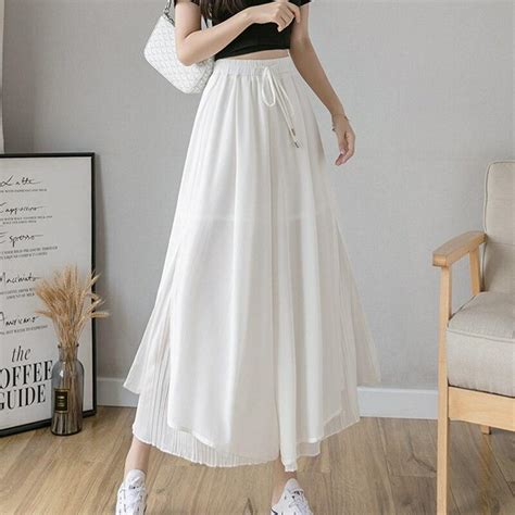 Buy 2021 Summer New Style Pleated Chiffon Wide Leg Pants Fashion Slim