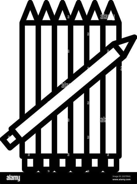 Perfectionism Pencils Icon Outline Perfectionism Pencils Vector Icon