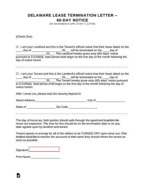 60 Day Notice To Terminate Lease Template Printable Word Searches