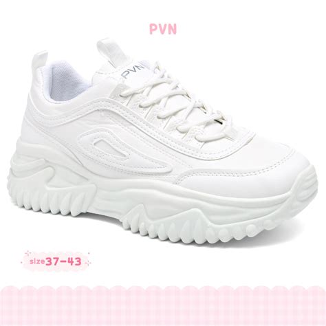 Jual Pvn Sungwoon Sepatu Sneakers Wanita Sport Shoes Grey Cream White