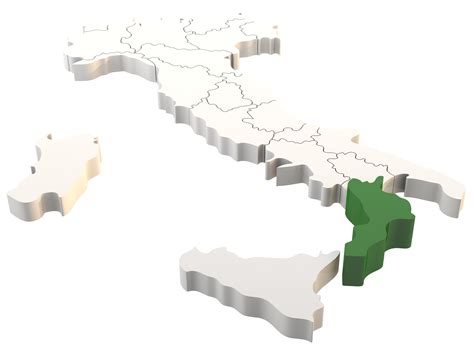 Mapa De Italia Un Renderizado D Aislado Con Regiones Italianas De