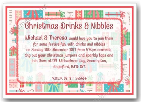 Christmas Party Invitations Jemima Print