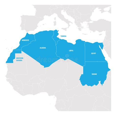 North Africa On The Map - California southern Map