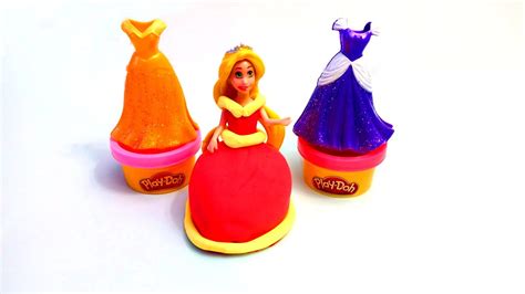 Play Doh Dresses Disney Princess Magiclip Dolls Collection Rapunzel