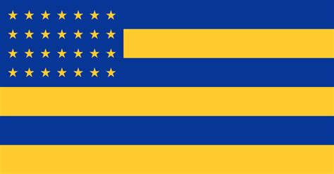 Flag of the European Union in the style of the American flag. : r ...