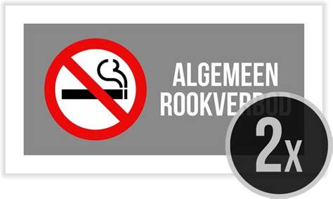 Pictogram Bord Algemeen Rookverbod 30 X 15 Cm Dikte 1 Mm