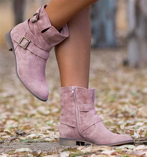 Siroco Mojacar Botas Camperas Con Hebillas Color Rosa