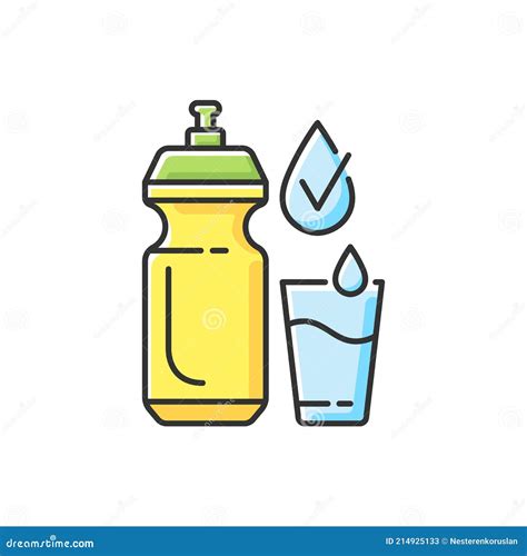 Beber Agua Suficiente Icono De Color Rgb Ilustraci N Del Vector