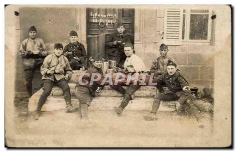 Carte Photo Militaria Soldats Croix Rouge Red Cross Manuscript Paper