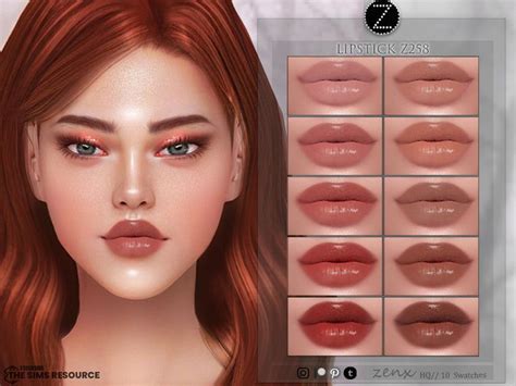 Zenx Lipstick Z For Sims Custom Makeup Cc