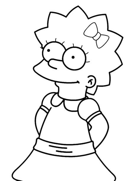 Desenho De Lisa Irm De Bart Simpson Para Colorir Tudodesenhos