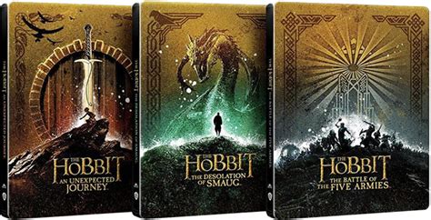 Trilogía El Hobbit Versión Extendida Edición Metálica Ultra HD Blu ray