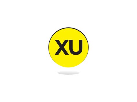 Minimalist Xu Logo Letter Monogram Xu Ux Luxury Circle Logo Icon