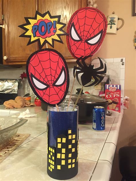 Spider Man Theme Party Table Centerpieces By Christina L Spiderman