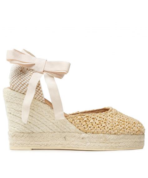 Manebi Espadryle Wedge Valenciana W 2 7 Wv Raffia Net Raffia Sandały