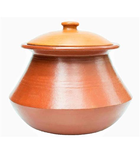 Buy Red Clay 4 Litre Handi With Lid By Ecocraft India At 16 Off By