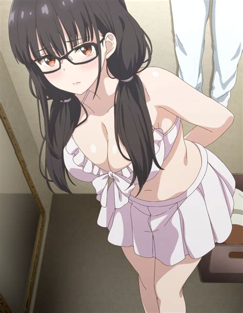 Rule 34 Bikini Bikini Skirt Black Hair Brown Eyes Glasses Irido Yume