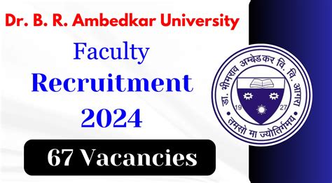 Dr B R Ambedkar University Faculty Recruitment For Posts