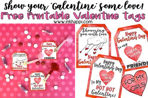 Shower Your Gals With Love And These Free Printable Galentine T Tags Inkhappi