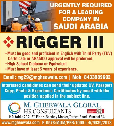 URGENTLY REQUIRED FOR SAUDI ARABIA Jobs In Saudi Arabia