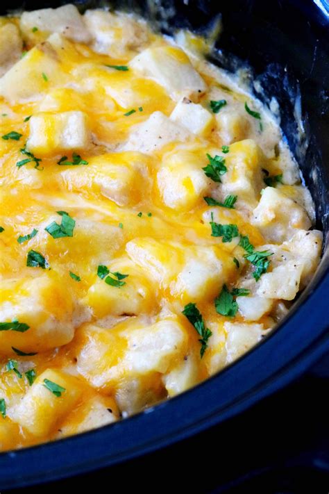 Crock Pot Cheesy Potatoes Recipe The Anthony Kitchen