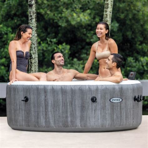 Intex PureSpa Plus Greywood Inflatable Hot Tub Jet Spa With Filter Cartridges Piece Kroger