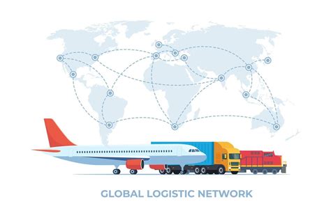 concept de transport logistique de fret réseau logistique mondial