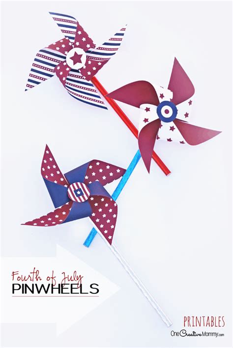 4th Of July Pinwheel Craft With Free Printables Pretty Providence