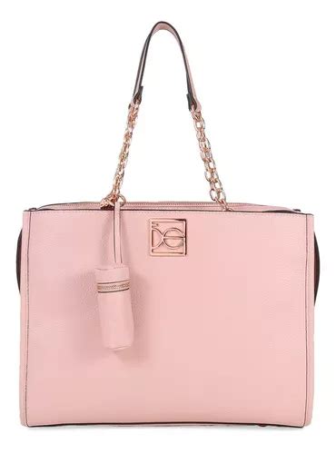 Bolsa Satchel Para Mujer Cloe Grande Con Porta Labial Color Nude Meses Sin Intereses