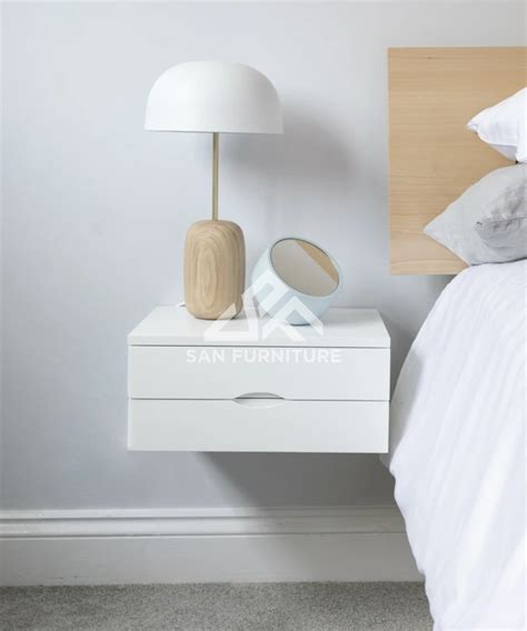 SAN Wall Mounted White Night Stand Sanfurniture Ae