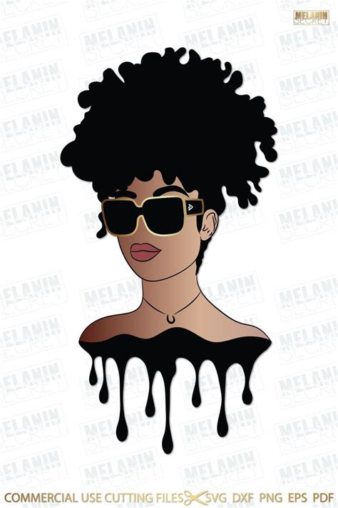 Afro Locs Crown Drip Svg Afro Svg African American Woman Svg Afro Women