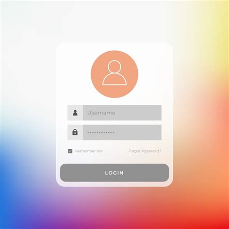 Free Vector Member Login Form Template With Username And Password Design