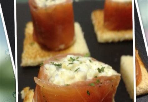 Canapé navideño Rollitos de salmón con gulas y atún La Cocina de Serrats