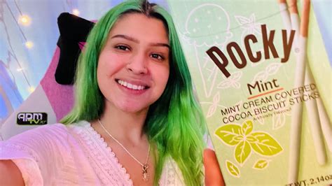 ASMR Mint Pocky Sticks YouTube