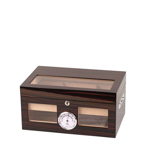 Humidor Na Cygar Z Szybk Ebony