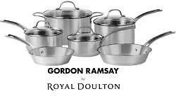 NDB-Gordon Ramsay by Royal Doulton Stainless-Steel 10-Piece Cookware ...