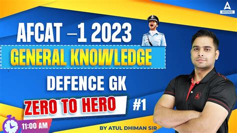 Afcatcdscapf General Knowledge Classes 2023 Defence Gk Part 1 Youtube