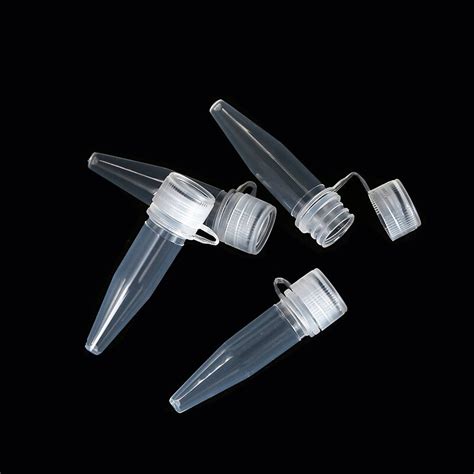 Pcs Ml Lab Pp Plastic Test Tube Centrifuge Vial Screw Cap Skirted