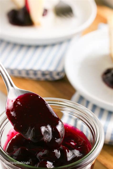 Delicious And Easy Homemade Blueberry Sauce For Cheesecake Simply Bakings