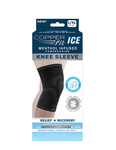 Copper Fit Ice Compression Knee Sleeve Menthol Infused Fsa Eligible Cvs Pharmacy