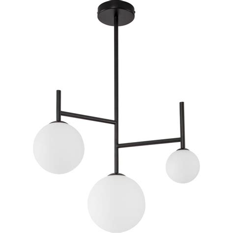 Lampa Sufitowa Szklane Kule Hide Ball III 49cm Opal Czarny