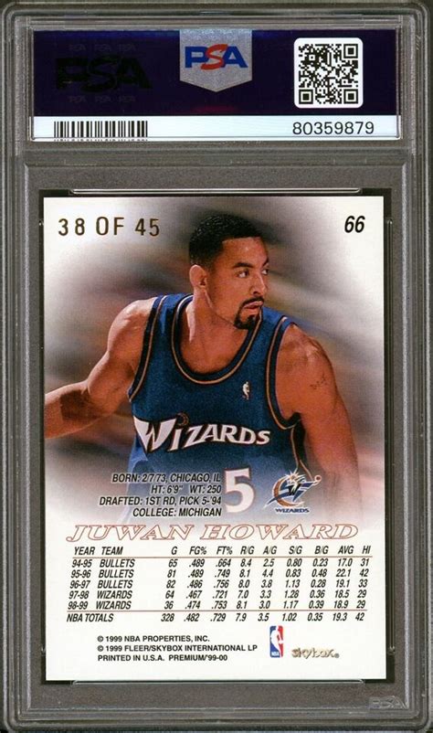 Rare Skybox Premium Star Rubies Juwan Howard Psa Ebay