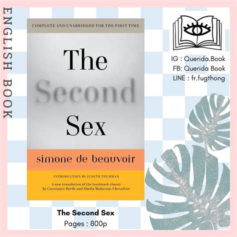 [querida] หนังสือภาษาอังกฤษ The Second Sex By Simone De Beauvoir