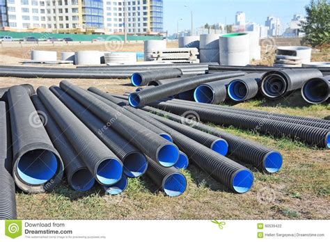 Stacked Pvc Pipe Stock Photo Image Of Circular Black