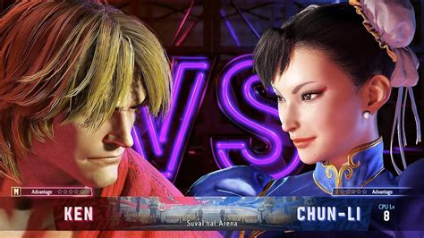 Street Fighter 6 Ken Vs Chun Li Very Hard Level 8 Youtube