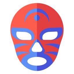 Diseño PNG Y SVG De Máscara De Luchador Raya Media Luna Plana Para