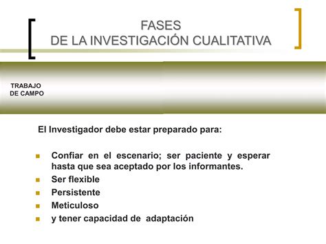 Fases De La Investigacion Cualitativa Ppt