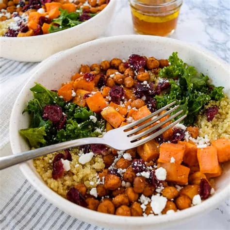 Sweet Potato And Kale Quinoa Bowls Fresh Apron